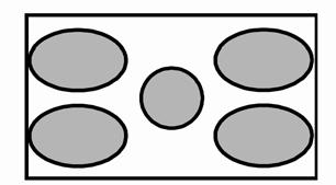 Modo panorámico Cuando se visualiza una emisión estándar o una película de marco completo en este modo, la imagen mostrada con relación de aspecto 4:3 (fuente 1.