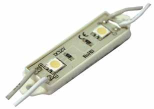 TIRAS Y MÓDULOS 40 41 MÓDULO 2 LEDS 2 LEDS MODULES 115º IP65 DC 12VDC Módulos de 2 LEDS tipo ideales para rotulación y letras corpóreas. Se entregan cableados en kits de 20 piezas.