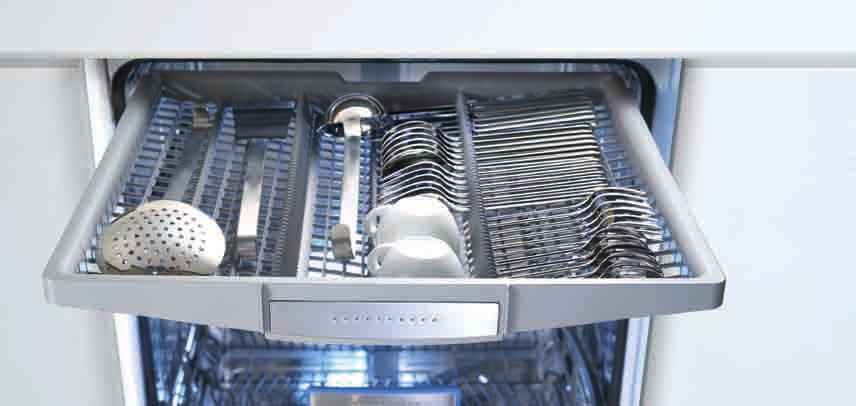 39 El equipamiento interior más flexible 3ª bandeja VarioDrawer Los lavavajillas Bosch con bandeja VarioDrawer extraíble incorporan tres niveles de carga.