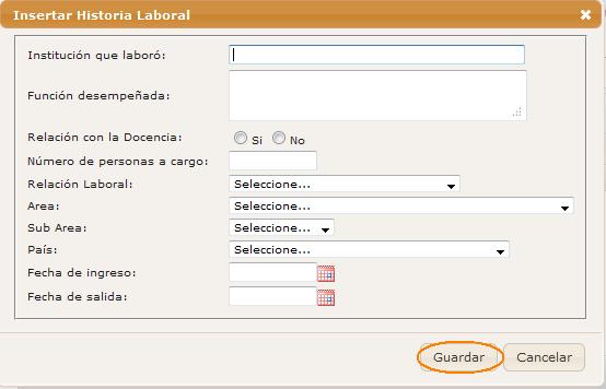 De clic en Registrar Nueva, ingrese los datos respectivos y de clic en GUARDAR.