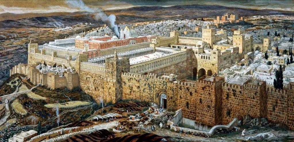 Grandeza y belleza de Jerusalén y su templo en el Siglo I días vendrán en que no quedará piedra sobre piedra, que no sea destruida. Profecía insólita! Enorme construcción!