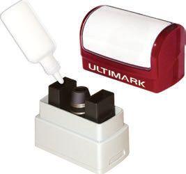 Con una superficie de exposición de 11 x127 mm, posibilita la producción simultánea de varios sellos de pequeño tamaño o del sello flash Ultimark de