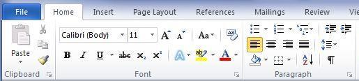 Botón de Office (Office Button) Utilizaremos Microsoft Word 1010 para ilustrar los Ribbon, Tab y la opción de Group.
