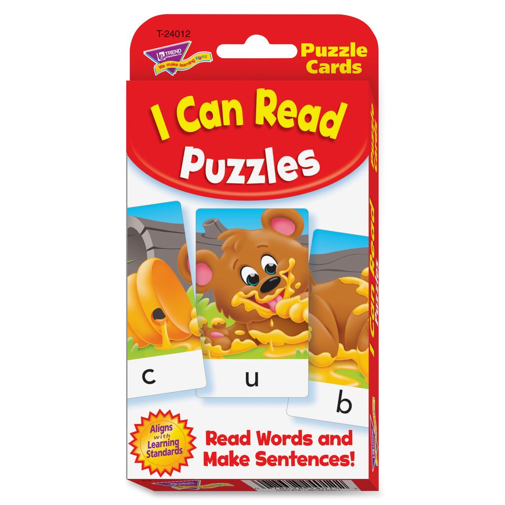Inglés Puzle I Can Read Puzzles - Trend Juego de secuencias lúdicas de una historia en Inglés para armar, combinando palabras,