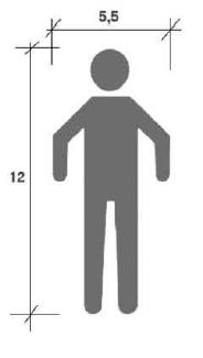 El mismo deberá colocarse centrado en la puerta correspondiente a la altura visual de una persona promedio.