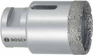102 Cortar y perforar con diamante Sierras copa diamantadas Accesorios Bosch 2015 / 2016 Sierras copa diamantadas para perforación en seco Dry Speed con una velocidad de perforación y una vida útil