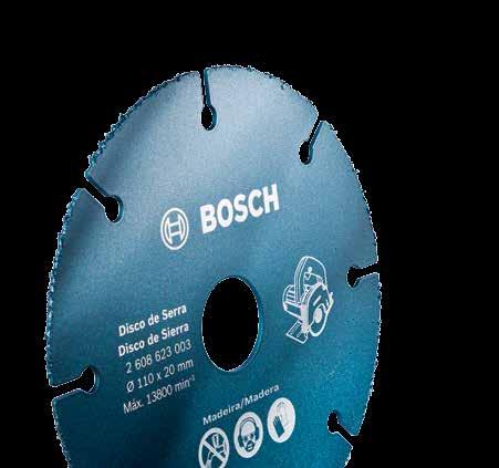 Algunas ventajas del nuevo disco Bosch Practicidad en la obra Con el nuevo disco, los cortes en lugares difíciles y arriba de la cabeza, por ejemplo, se hacen con mucho menos cansancio.