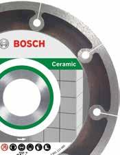 86 Cortar y perforar con diamante Discos de corte Accesorios Bosch 2015 / 2016 Best for Ceramic Extraclean Corte limpio y fino en todo tipo de azulejos Ranuras de refrigeración segmentadas Para