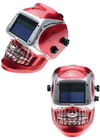 Mascara de Soldador "CALAVERA", con oscurecimiento automático - control de luz de cristal líquido fotoeléctrica - campo de visión:92x 42mm - tamaño de caja:110x 90x 9mm - tiempo de conmutación