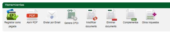 En la barra de Herramientas después de previsualizar, se muestran los siguientes iconos: Si desea ver en PDF la Remisión o Prefactura presione el icono Abrir PDF