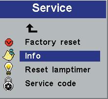 all options to factory settings Aktivieren, um alle Optionen auf Werkseinstellung zu setzen