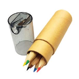5cm LAPICES CON SACAPUNTA MATITA ECO(10 COLORES) Estuche cilíndrico de lápices de colores con