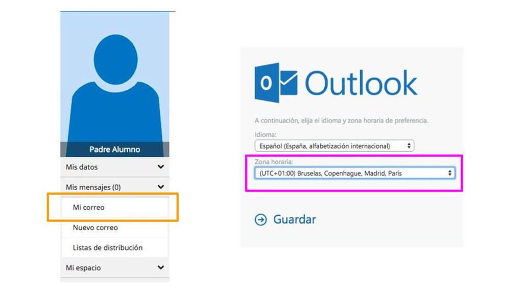 Mi correo: da acceso a la interfaz de Outlook web. Aquí podemos leer y enviar correos desde Outlook.