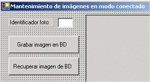 Luis Miguel Blanco Ancos y posteriormente recuperar una de esas imágenes almacenadas. La siguiente figura muestra una porción de este formulario.