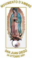 Conchiglia MOVIMENTO D'AMORE SAN JUAN DIEGO dedicado a María Santísima Nuestra Señora de Guadalupe - México la Mujer vestida de Sol del Apocalipsis, fundado el 24 de octubre de 2001 por Conchiglia