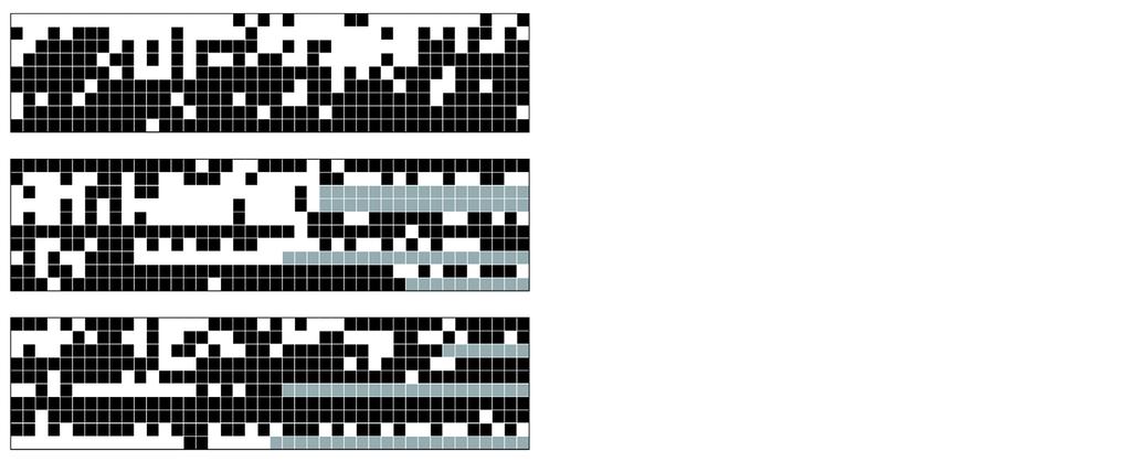 Patrón de metilación de los distintos clones analizados para cada una de las cinco muestras de DNA de células ES. Ca