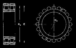 desmontable se obtiene de la diferencia entre los diámetros del camino de rodadura E y del círculo tangente exterior H a.