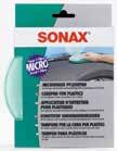 Accessories and aids Accesorios y productos auxiliares SONAX Microfibre cloth Cleaning cloth made from microfine polyester and polyamide fibres. Excellent at removing dust and dirt.