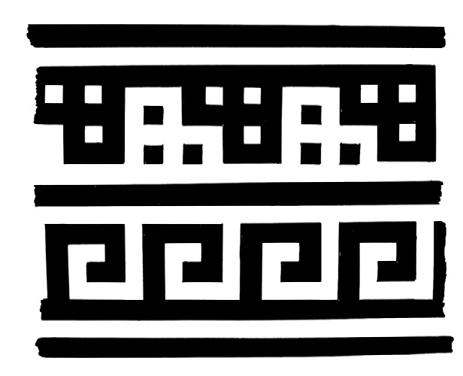 112 y 113: En las imágenes divinas de Chavín (textil y relieve en piedra) se observan los simbolos de cabeza serpiente y mendro en forma separada (en los pies de la