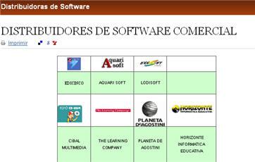 4. Distribuidores de software comercial: distintos enlaces de Casas comerciales de Software, siendo necesaria su compra para su utilización.