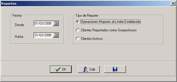 Reportes En este módulo se pueden observar dos tipos de reportes: Los mismos se muestran en pantalla para su posterior impresión o se puede