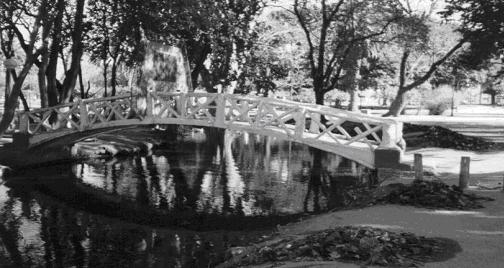 M. D. Novoa et al., Estudio ficológico de lagos urbanos del sur de Córdoba a b Fig. 2. Sitios de muestreo del Lago Parque Sarmiento: a.