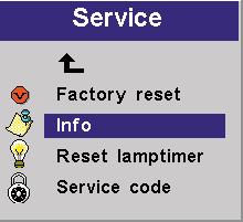 all options to factory settings Aktivieren, um alle Optionen auf Werkseinstellung zu setzen