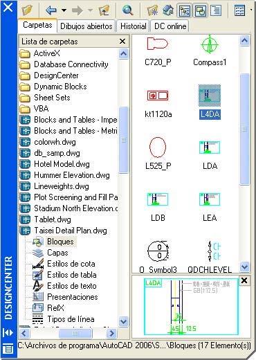 La barra de herramientas Capas permite mostrar y controlar los parámetros de capa. El área de dibujo es la zona de la ventana de AutoCAD donde se crean y editan los dibujos.