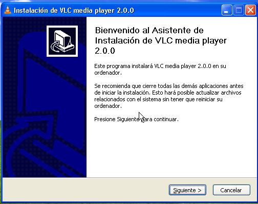 Descargamos e instalamos VLC: