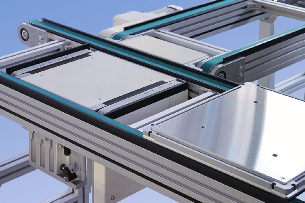 Transportadores de Acero Inoxidable Perﬁles de Aluminio Los transportadores sanitarios de acero inoxidable CleanMove proporcionan