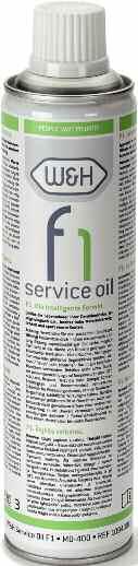 Service Oil F1 Service Oil F1 Service Oil F1 de W&H es un aceite especial completamente sintético y de alta pureza, que fue desarrollado