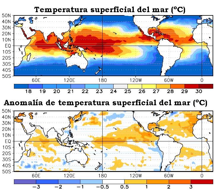 observaron sobre la media 1-4 C con respecto a la profundidad de la termoclina en el Pacífico ecuatorial (Figura 38).