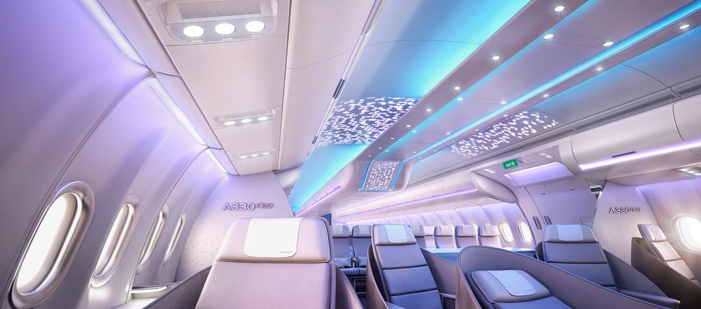 Cabinas de Airbus satisfacen a más pasajeros, generan mayores ingresos Confort de la cabina La última tecnología para