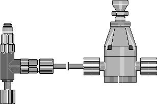 Para instalar también posteriormente en la conexión de aspiración de la bomba de dosificación. Se suministra con tubería de lavado de 2 m y casquillo roscado de empalme R 3/8.