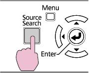 Selección de una fuente de imagen Si ha conectado varias fuentes de imagen al proyector, como una computadora y un reproductor de DVD, puede pasar de