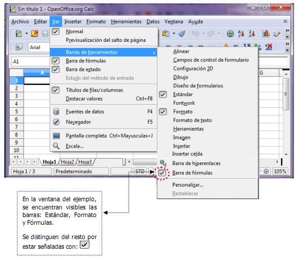 Introducción a la planilla de cálculo - OpenOffice Calc I Guía del estudiante La barra de Formato: permite cambiar la apariencia de los datos insertados, en lo que respecta a texto y número.