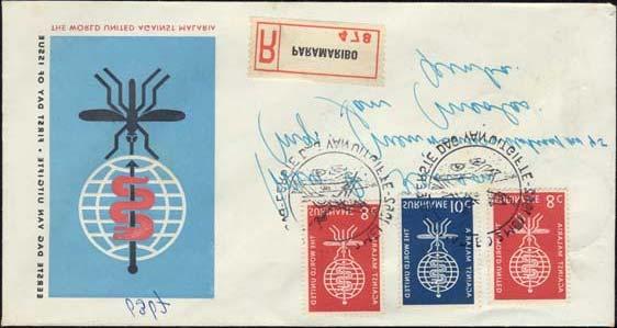 1962 Mayo 2 : Idem, El Mundo unido contra la Malaria, primer día de circulación, sobre carta