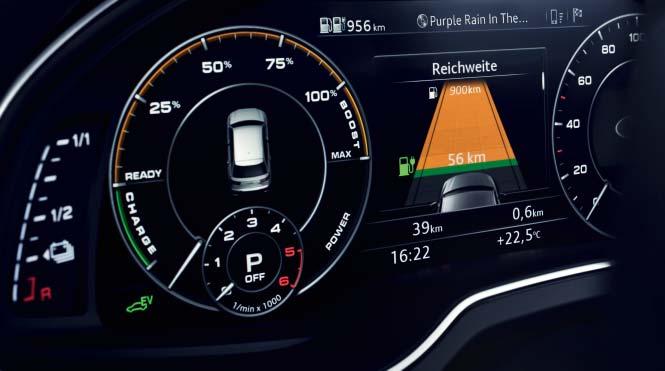 Los servicios Audi connect e-tron¹ especialmente desarrollados ofrecen, además, un elevado confort de manejo gracias a una cómoda gestión de la carga y de la