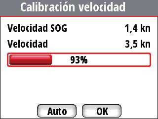 Calibración automática mediante la referencia del valor de GPS SOG Es una función de calibración automática que utiliza la velocidad con respecto al fondo (SOG) desde el GPS, al comparar la velocidad