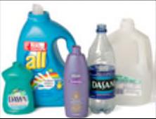 POR FAVOR INCLUYA ESTOS EN EL CARRITO DE RECICLAJE MIXTO Botellas de plástico, jarras y frascos: 6 onzas o más, cualquier recipiente con un cuello roscado (para una tapa roscada) o un