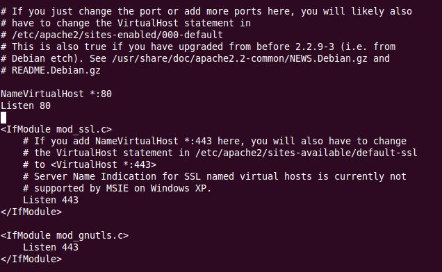 Server Name Indication for SSL named virtual hosts is currently not supported by MSIE on Windows XP. Listen 443 </IfModule> <IfModule mod_gnutls.