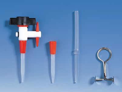 Alcance del suministro: tubo de bureta, llave de bureta con punta en PP. 2 unidades por embalaje.