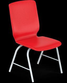 SILLA SOPLADA Diseñada con una concha soplada sobre una estructura metálica, esta silla es la de mayor.