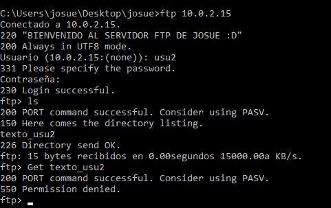 3.4.4. Usuario usu3 Ahora voy a designar los permisos que va a tener el usuario usu3 para la conexión ftp.