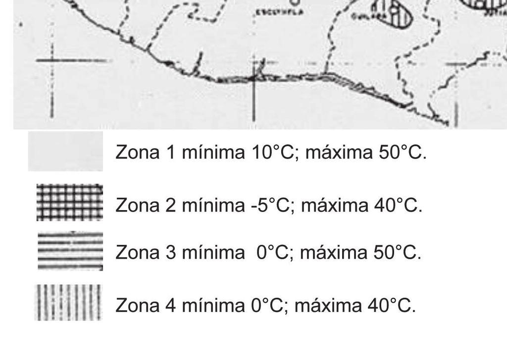 Zona 4 = mínima 0º C; máxima 40ºC