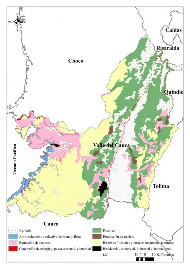 Mapa 11. Uso del suelo en el Valle del Cauca Fuente: Corporación Regional del Valle del Cauca. 9.