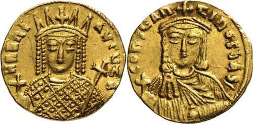 gobierno hasta su muerte, mientras Constantino sería sólo coemperador, lo cual provocó un golpe de estado que expulsó a Irene del poder, retirándose a su palacio de Eleutherios (octubre del 790).