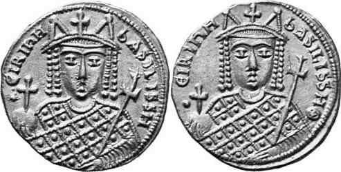 de la moneda en Bizancio, prescindiendo de otros miembros de la Familia Imperial, de referencias a la divinidad o a los santos, signos de valor o cualquier otra tipología.