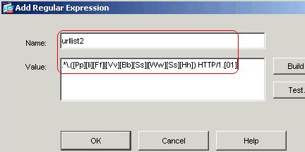 Haga clic en OK. Cree una expresión normal urllist3 para capturar las extensiones de archivo, tales como doc.