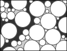 Figura 13 Distribución de los poros en la roca (Blog Comunidad Petrolera) Como la sumatoria del volumen de los poros no interconectados más el volumen de los poros interconectados es igual al volumen